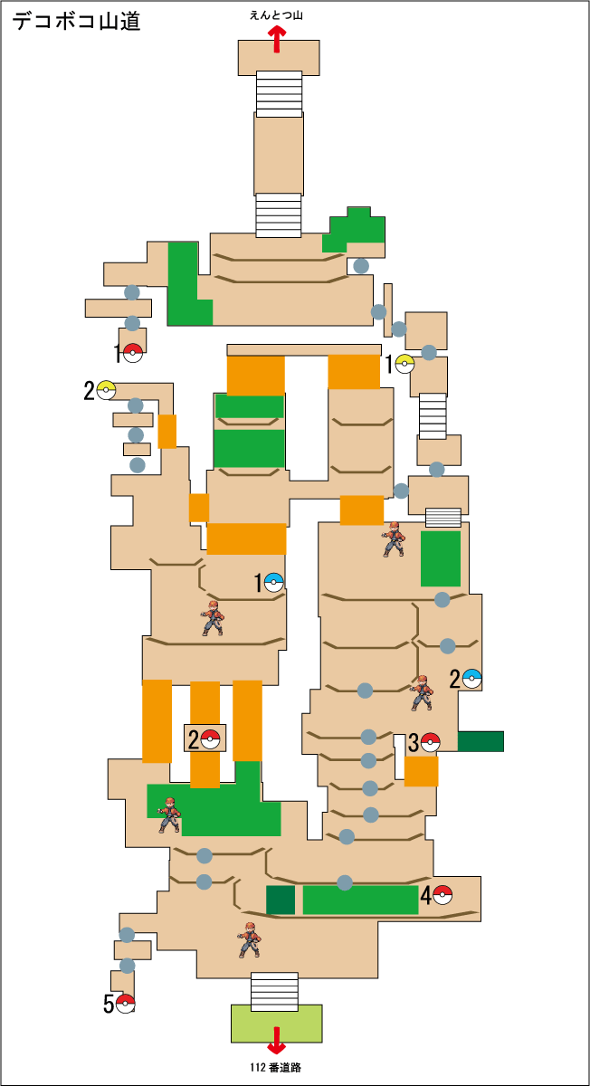 デコボコ山道のマップ